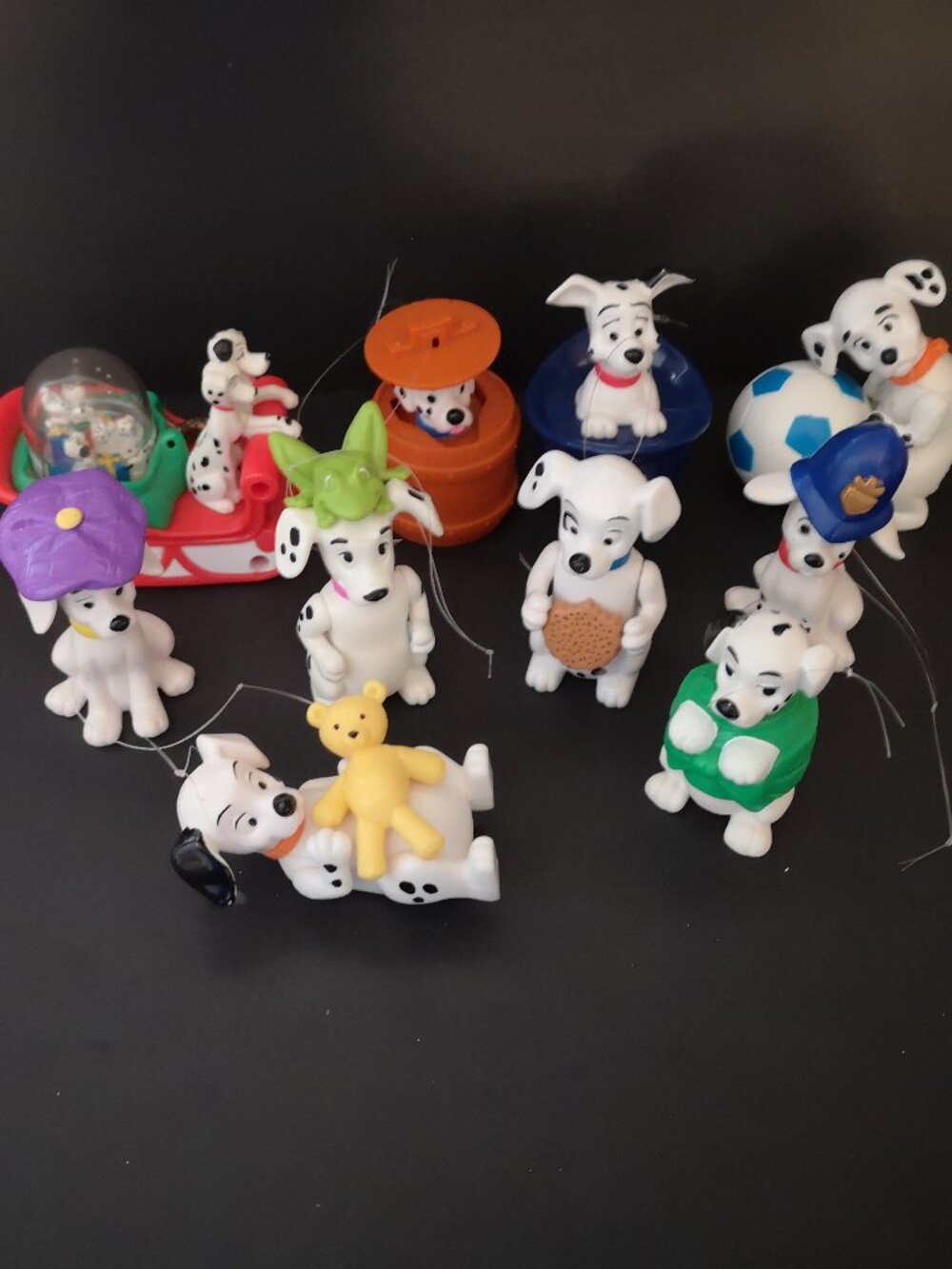 Lot of 10 - Disney McDonalds Happy Meal Ornaments 101 Dalmatians Figures Lot #2